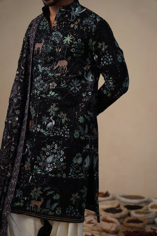 PRABAL BLACK KURTA SET