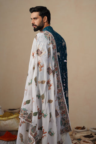 VYOM TEAL BLUE KURTA SET