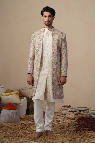 HEERN CHIKU SHERWANI SET