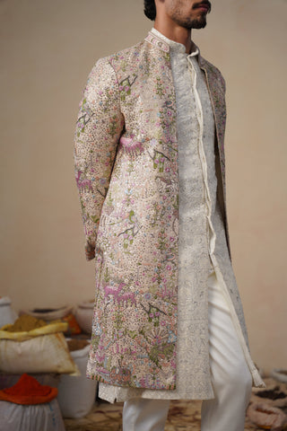 HEERN CHIKU SHERWANI SET