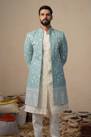 JAHAN SKYBLUE INDOWESTERN SET