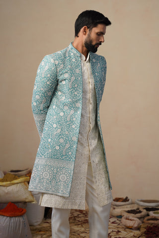 JAHAN SKYBLUE INDOWESTERN SET