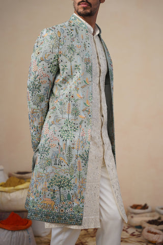PARIND GREEN INDOWESTERN SET