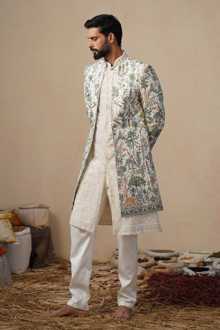 PARIND IVORY INDOWESTERN SET