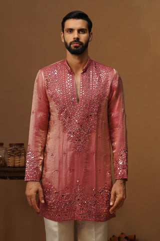 ARYA PINK V NECK SHORT KURTA SET