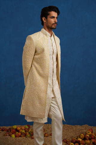 ZORAWAR CUTDANA GOLD SHERWANI SET