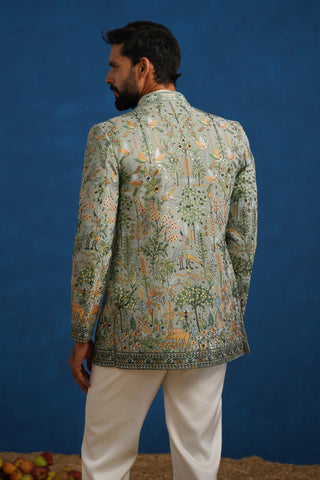 PARIND GREEN JODHPURI SET