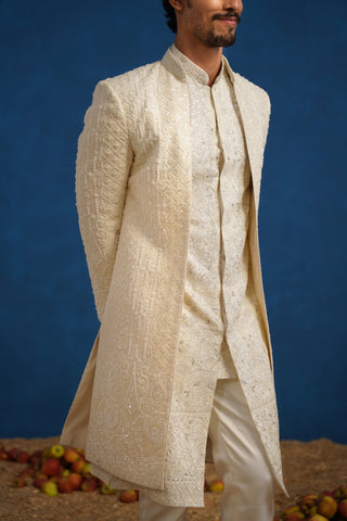 ANANT CUTDANA IVORY SHERWANI SET