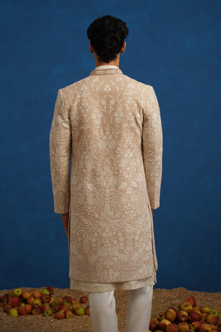 MAYURESH BEIGE SHERWANI SET