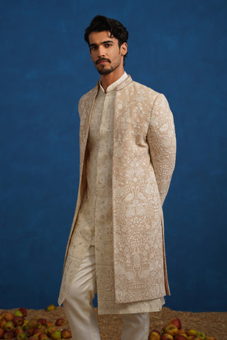 MAYURESH BEIGE SHERWANI SET