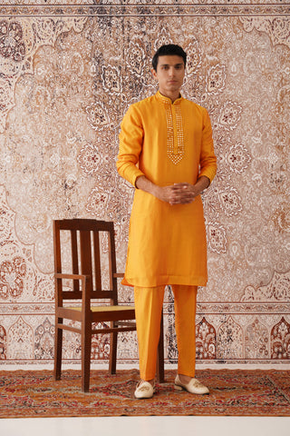 Arman - Mustard Mirror Embroidered Kurta Set