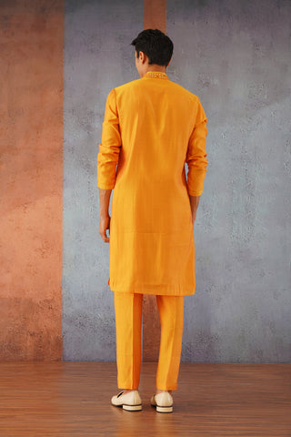 Arman - Mustard Mirror Embroidered Kurta Set