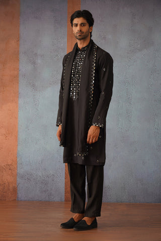 Javid - Mirror Embroidered Kurta Set With Dupatta