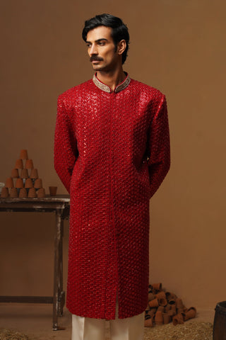 HUMSAFAR RED INDO - WESTERN  SET