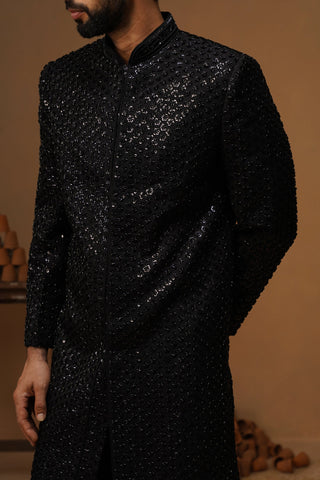 HUMSAFAR BLACK INDO - WESTERN SET