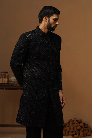 HUMSAFAR BLACK INDO - WESTERN SET