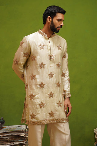 STAR BEIGE SHORT KURTA SET