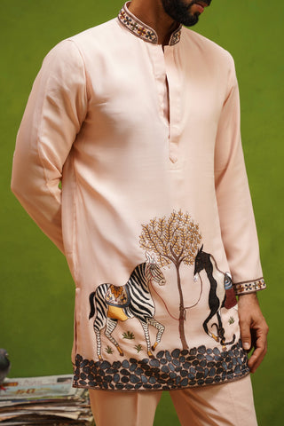 SAATHI PINK SHORT KURTA SET