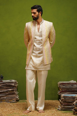AAFREEN MULTI JODHPURI SET WITH V NECK KURTA