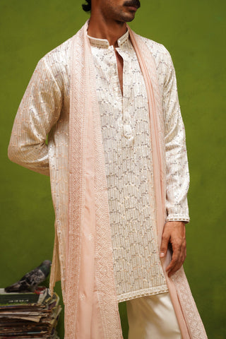 NEEL IVORY  SHORT KURTA SET WITH DUPATTA
