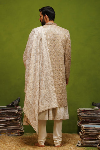 VEDANT GOLD SHERWANI SET
