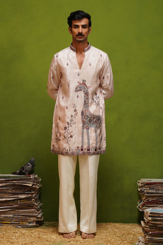 SAFARI PINK SHORT KURTA SET