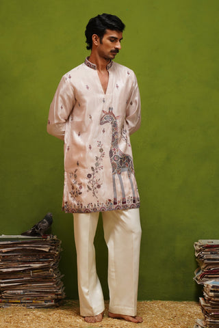 SAFARI PINK SHORT KURTA SET