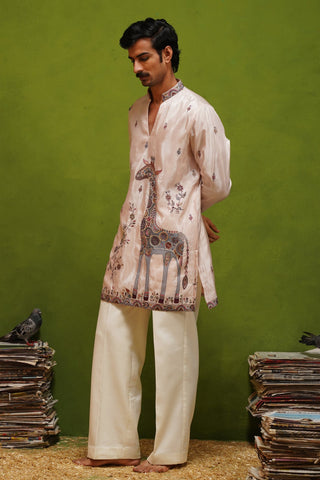 SAFARI PINK SHORT KURTA SET