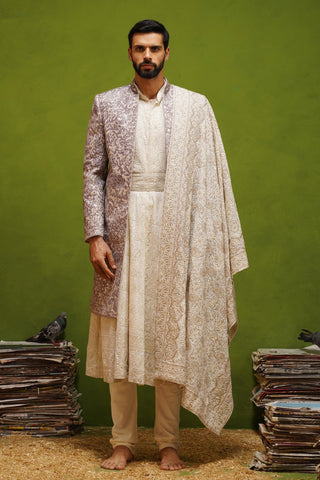 MEHRAN LAVENDER SHERWANI SET