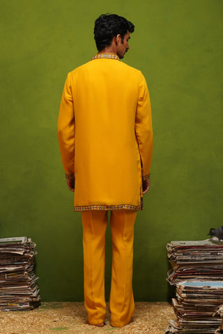 SAATHI YELLOW SHORT KURTA SET