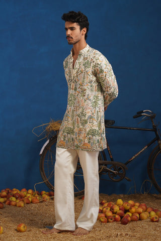 ORRY IN PARIND IVORY SHORT KURTA SET