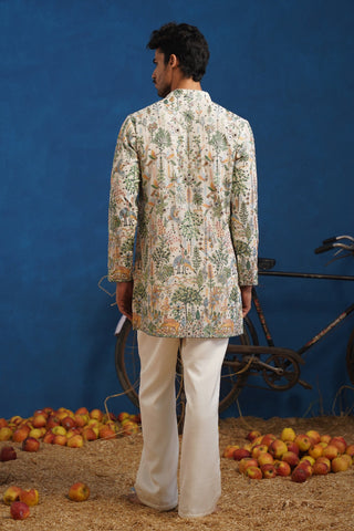 ORRY IN PARIND IVORY SHORT KURTA SET