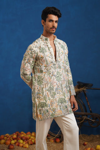 ORRY IN PARIND IVORY SHORT KURTA SET