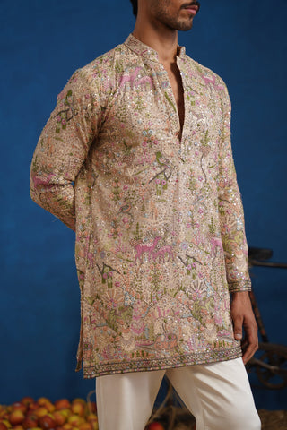 HEERAN CHIKU SHORT KURTA SET