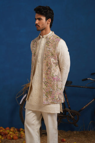 NAKUL CHIKU SHORT KURTA JACKET SET