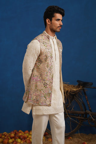 NAKUL CHIKU SHORT KURTA JACKET SET