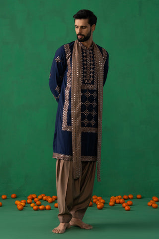 DARPAN NAVY BLUE KURTA SET