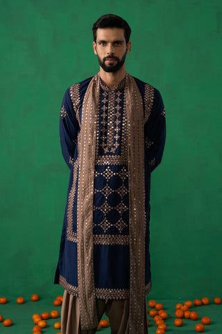 DARPAN NAVY BLUE KURTA SET