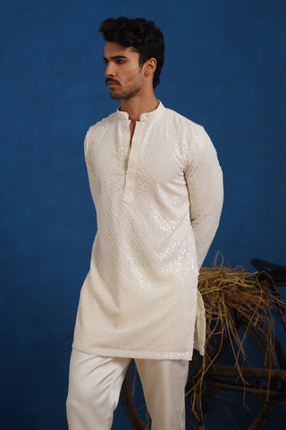SAMARTH IVORY SHORT KURTA SET