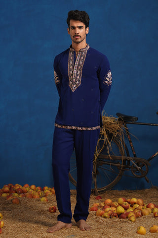 FOREST NAVY BLUE JODHPURI SET