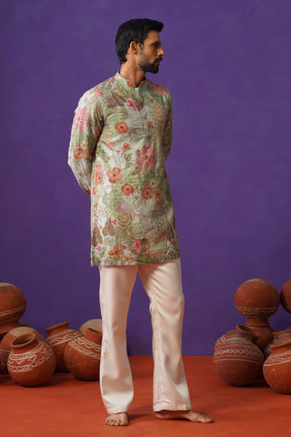 ZORAIN SKY BLUE SHORT KURTA SET
