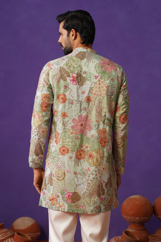 ZORAIN SKY BLUE SHORT KURTA SET