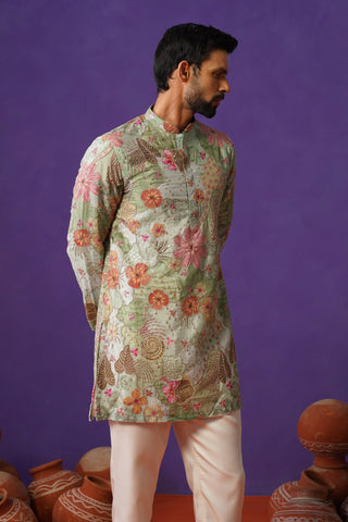 ZORAIN SKY BLUE SHORT KURTA SET