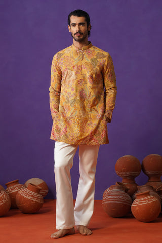 IVAAN HALDI SHORT KURTA SET