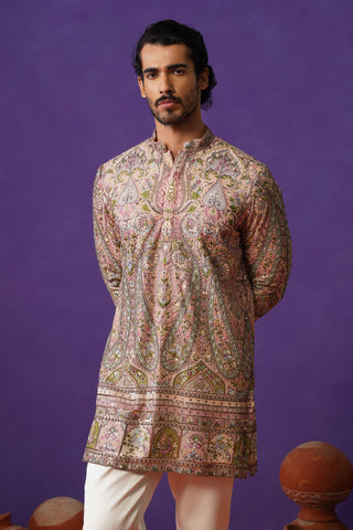 GULMARG PINK SHORT KURTA SET