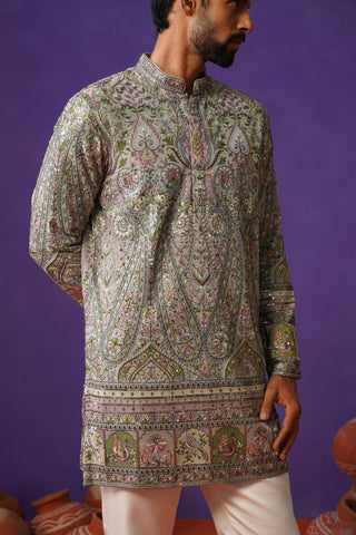 GULMARG SKY BLUE SHORT KURTA SET