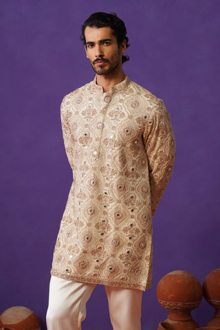 ALANKAR GOLDEN SHORT KURTA SET