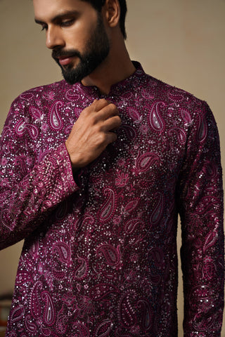 SITAARA WINE SHORT KURTA SET
