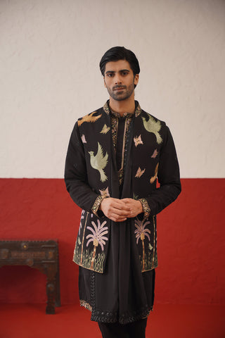 Ankit Gupta in Yashas Jacket Kurta Set with dupatta