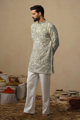 MAYURESH MEHENDI SHORT KURTA SET